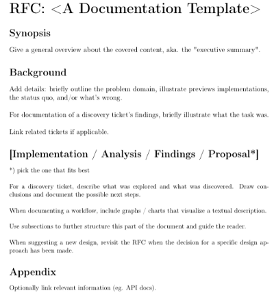 Example structure of an RFC document