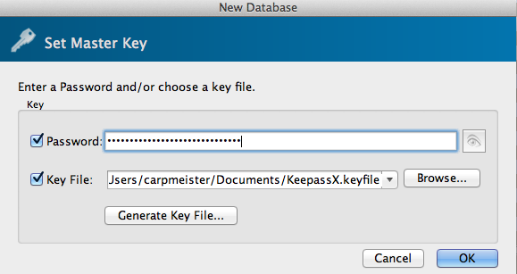 Generate Keyfile