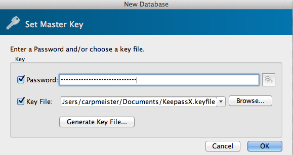 keepassxc key file